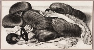 Stilleben med en gruppe muffer, et par handsker og to tørklæder af Wenceslaus Hollar