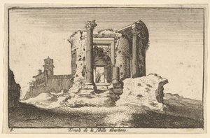 Temple of the Tiburtine Sybil, 1650. af Wenceslaus Hollar