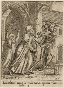 Abbedissen og Døden af Wenceslaus Hollar
