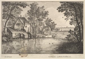 Lystfiskeren, 1650. af Wenceslaus Hollar