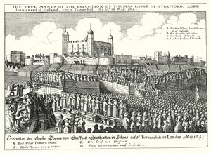 The Execution of Thomas Wentworth, 1st Earl of Strafford, 1641dani af Wenceslaus Hollar