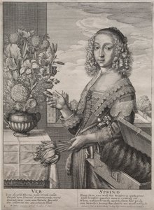 De fire årstider: forår, 1641. af Wenceslaus Hollar