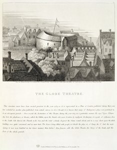 The Globe Theatre, ca. 1647, udgivet af Robert Wilkinson, London, 1810 af Wenceslaus Hollar
