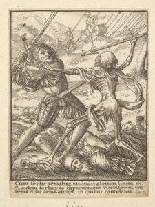 Ridderen, fra Dødedansen, 1651. af Wenceslaus Hollar