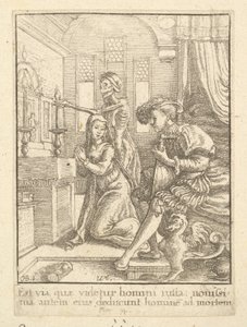 Nonnen, fra Dødedansen, 1651. af Wenceslaus Hollar