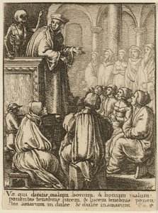 Prædikeren og Døden af Wenceslaus Hollar