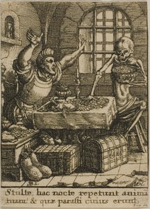 Den rige mand og døden af Wenceslaus Hollar