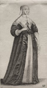 Engelske kvinders adskillige vaner, fra adelen til landskvinder..., 1639. af Wenceslaus Hollar