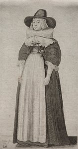 Engelske kvinders adskillige vaner, fra adelen til landskvinder..., 1640. af Wenceslaus Hollar