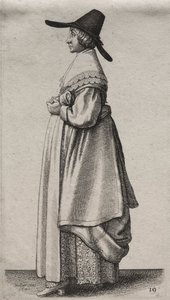 Engelske kvinders adskillige vaner, fra adelen til landskvinder..., 1640. af Wenceslaus Hollar