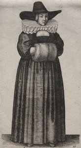 Engelske kvinders adskillige vaner, fra adelen til landskvinder..., 1640. af Wenceslaus Hollar