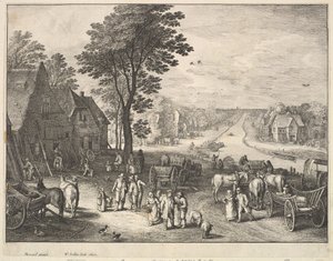 Den lige kanal, 1650. af Wenceslaus Hollar