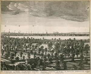 Udsigten over London og Westminster set fra Lambeth af Wenceslaus Hollar
