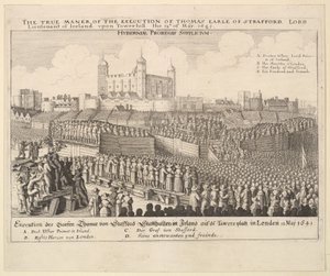 Den sande måde ved henrettelsen af Thomas Earle af Strafford, 1641. af Wenceslaus Hollar