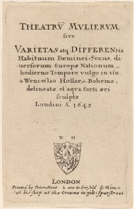 Kvindernes Teater: Titelside af Wenceslaus Hollar