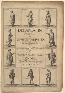 Titelside: Decapla i Psalmos, 1639. af Wenceslaus Hollar