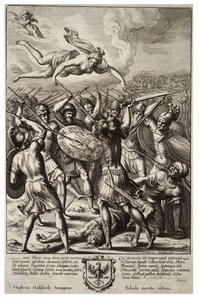 Venus beskytter Aeneas. Tilstand 2 af Wenceslaus Hollar