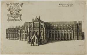 Udsigt fra den nordlige Westminster-kirke af Wenceslaus Hollar