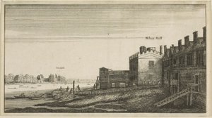 Udsigt over Lambeth Palace fra floden ved Whitehall Stairs af Wenceslaus Hollar