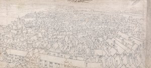 Udsigt over den østlige del af Southwark, med udsigt til Greenwich af Wenceslaus Hollar