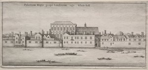Udsigt over London: Whitehall fra floden af Wenceslaus Hollar