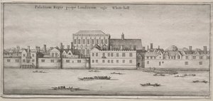Udsigt over London: Whitehall fra floden. af Wenceslaus Hollar