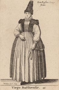 Jomfru af Basel, 1644. af Wenceslaus Hollar