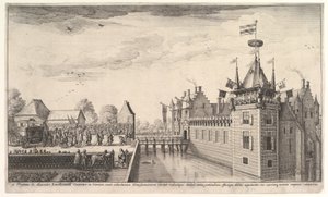Besøg hos A. Roelants, 1650. af Wenceslaus Hollar