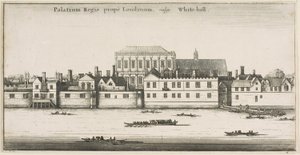 Whitehall fra floden af Wenceslaus Hollar