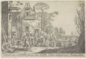 Vinter Hyems (titel på objekt) De fire årstider (serietitel) af Wenceslaus Hollar