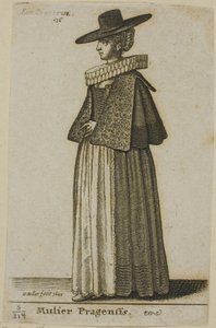 Kvinde fra Prag af Wenceslaus Hollar