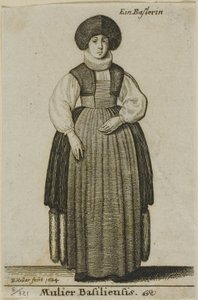 Kvinde fra Basel af Wenceslaus Hollar