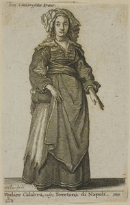 Kvinde fra Calabrien af Wenceslaus Hollar