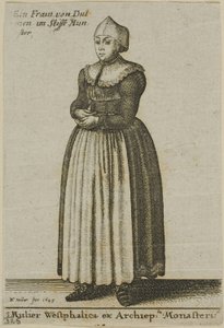 Kvinde fra Westfalen af Wenceslaus Hollar