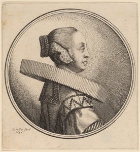 Kvinde med en Ruff i profil af Wenceslaus Hollar
