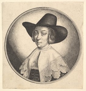 Kvinde med bredskygget hat, 1642. af Wenceslaus Hollar