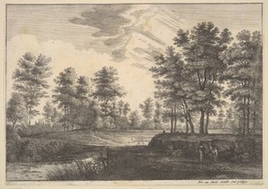 Skovklædt landskab, 1644. af Wenceslaus Hollar