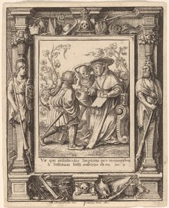 Kardinal af Wenceslaus Hollar after Hans Holbein the Younger after Abraham van Diepenbeeck