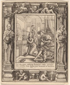 Nonne af Wenceslaus Hollar after Hans Holbein the Younger after Abraham van Diepenbeeck