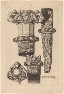 Ornament til en dolk og skede af Wenceslaus Hollar after Hans Holbein the Younger