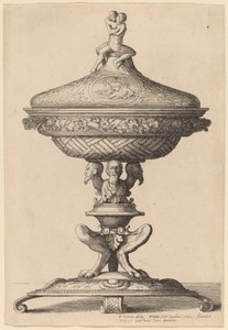 Udsmykket bæger af Wenceslaus Hollar after Hans Holbein the Younger