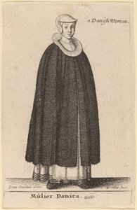 En dansk kvinde af Wenceslaus Hollar after Hendrik J. van Craenhals