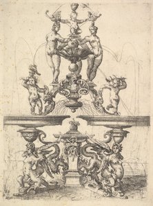 Design til en fontæne, plade 119 fra Dietterlin