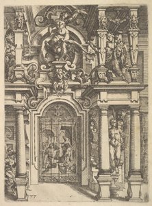 Ornamentplade fra Architettura, 1598. af Wendel Dietterlin the Elder