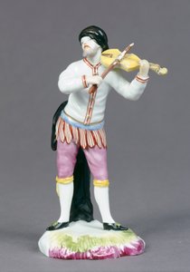 Harlekin, der spiller på violin, fra gruppen 