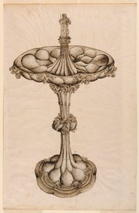 Tegning, midterstykke i sølv, 1498 af Wenzel von Olmütz