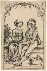 De elskende efter husbogsmesteren, ca. 1490. af Wenzel von Olmütz
