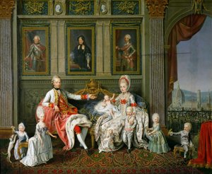 Leopold I, storhertug af Toscana med sin kone Maria Luisa og deres børn, 1773 af Werlin
