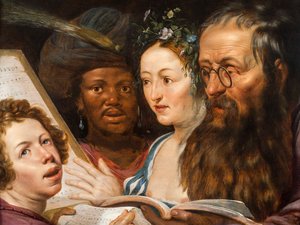 En allegori af musik, 1625 af Werner Jacobsz van den Valckert