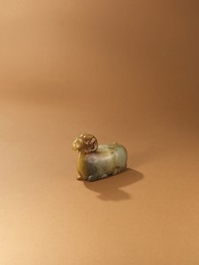 Ram-formet vandpotte (celadon jade) af Western Han Dynasty Chinese School